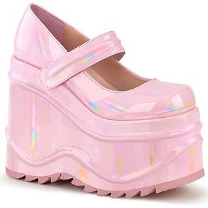 Demonia Baby Pink Mary Jane Platform Shoe